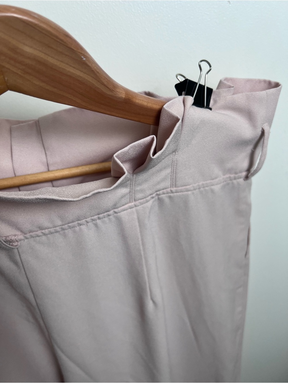 Forever 21 Plus Blush Pink Paperbag Wide Leg Trousers High Waist 1X 20 - Picture 7 of 9